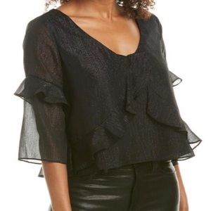 BB Dakota Black Peace & Love Top NWT Size S